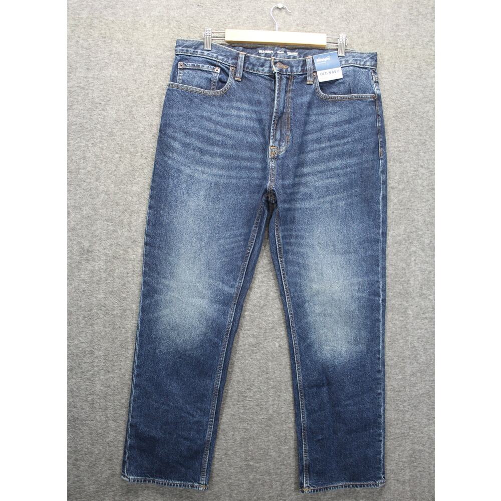 Old Navy Mens Straight Fit 36 X 30 Blue Jeans NEW
